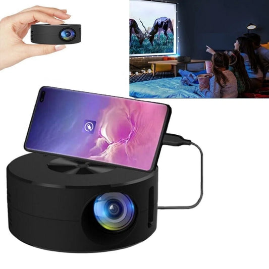 JAHY2TECH YT200 HD Mini Projector with Remote & Data Cable, Black